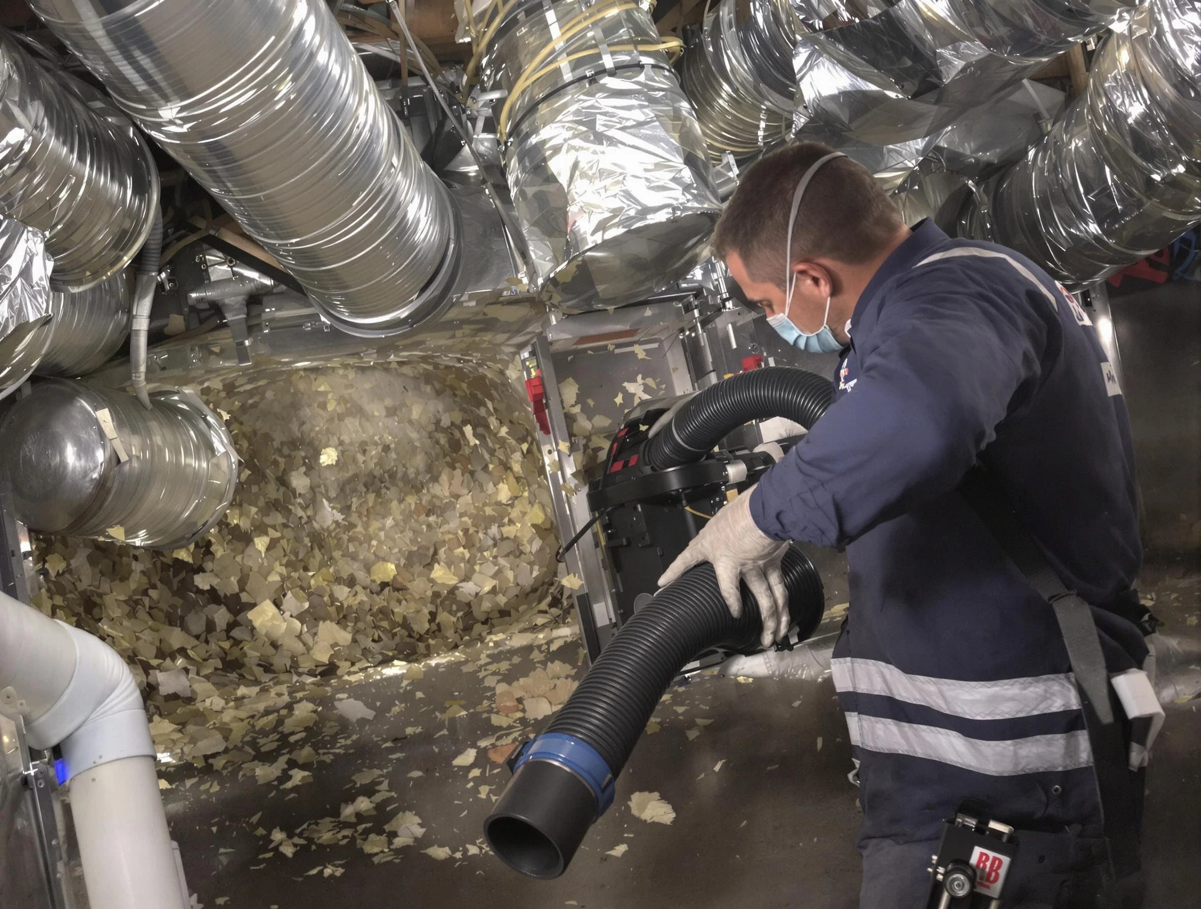 Loveland Air Duct Cleaning specialist operating negative pressure cleaning equipment for thorough duct maintenance in Loveland