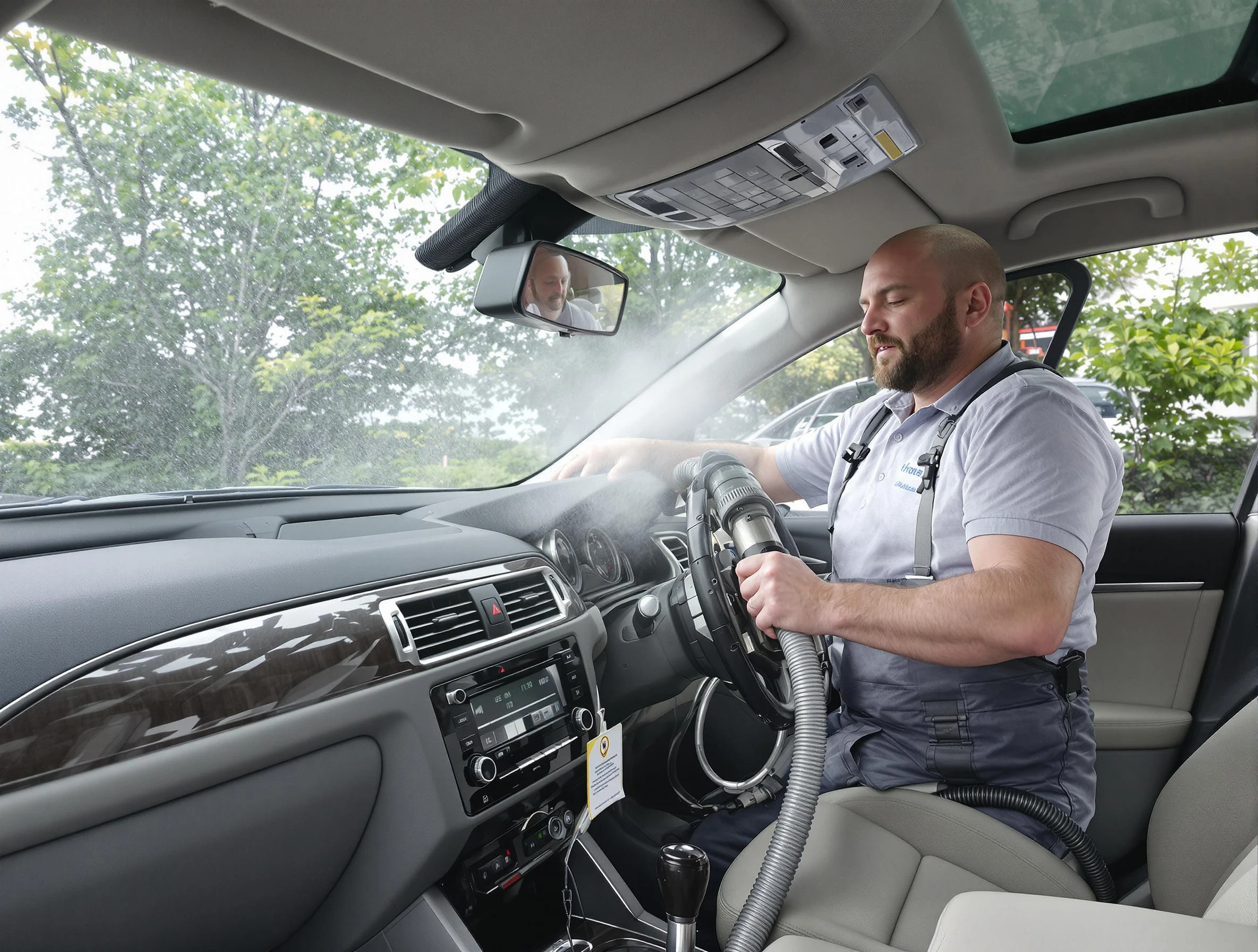 Loveland Air Duct Cleaning specialist performing professional car duct cleaning in Loveland