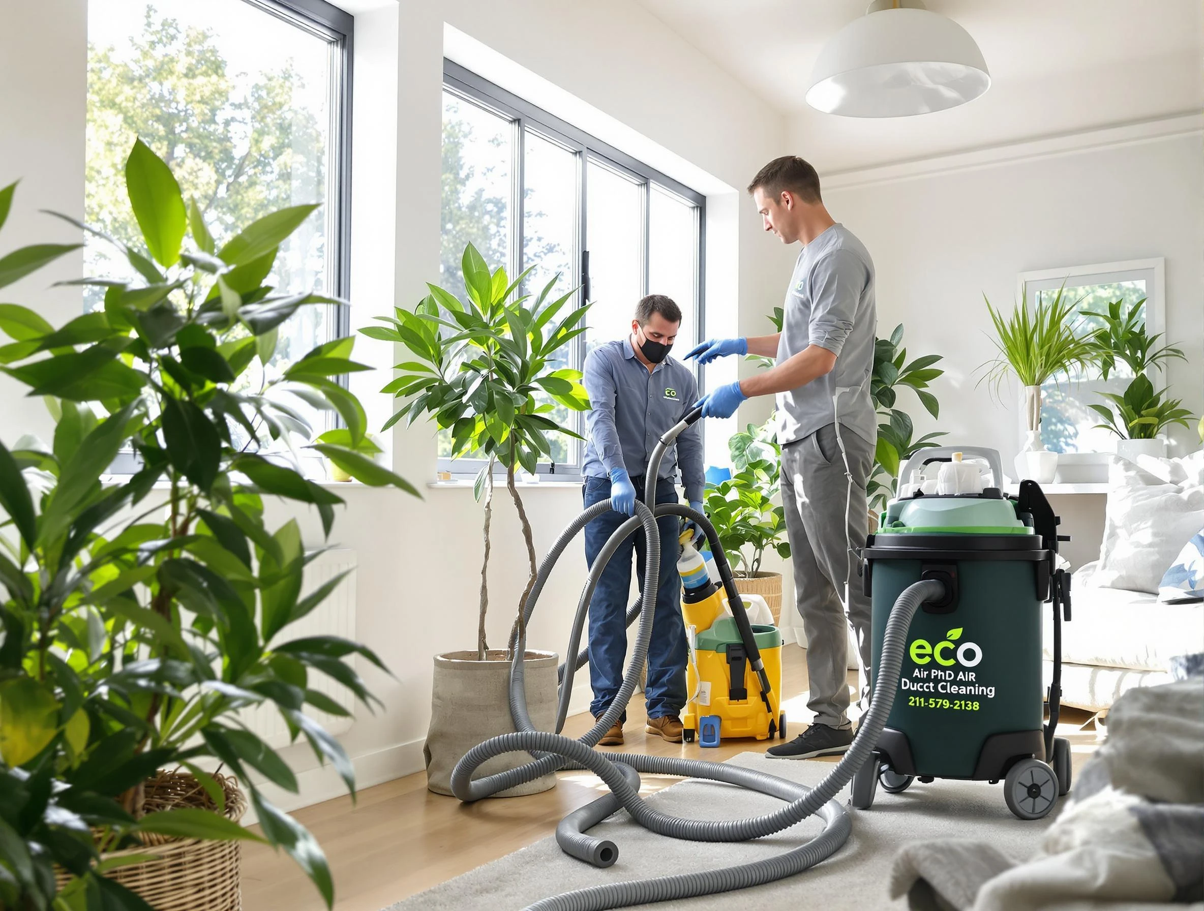Loveland Air Duct Cleaning technician performing eco-friendly duct cleaning using sustainable methods in Loveland