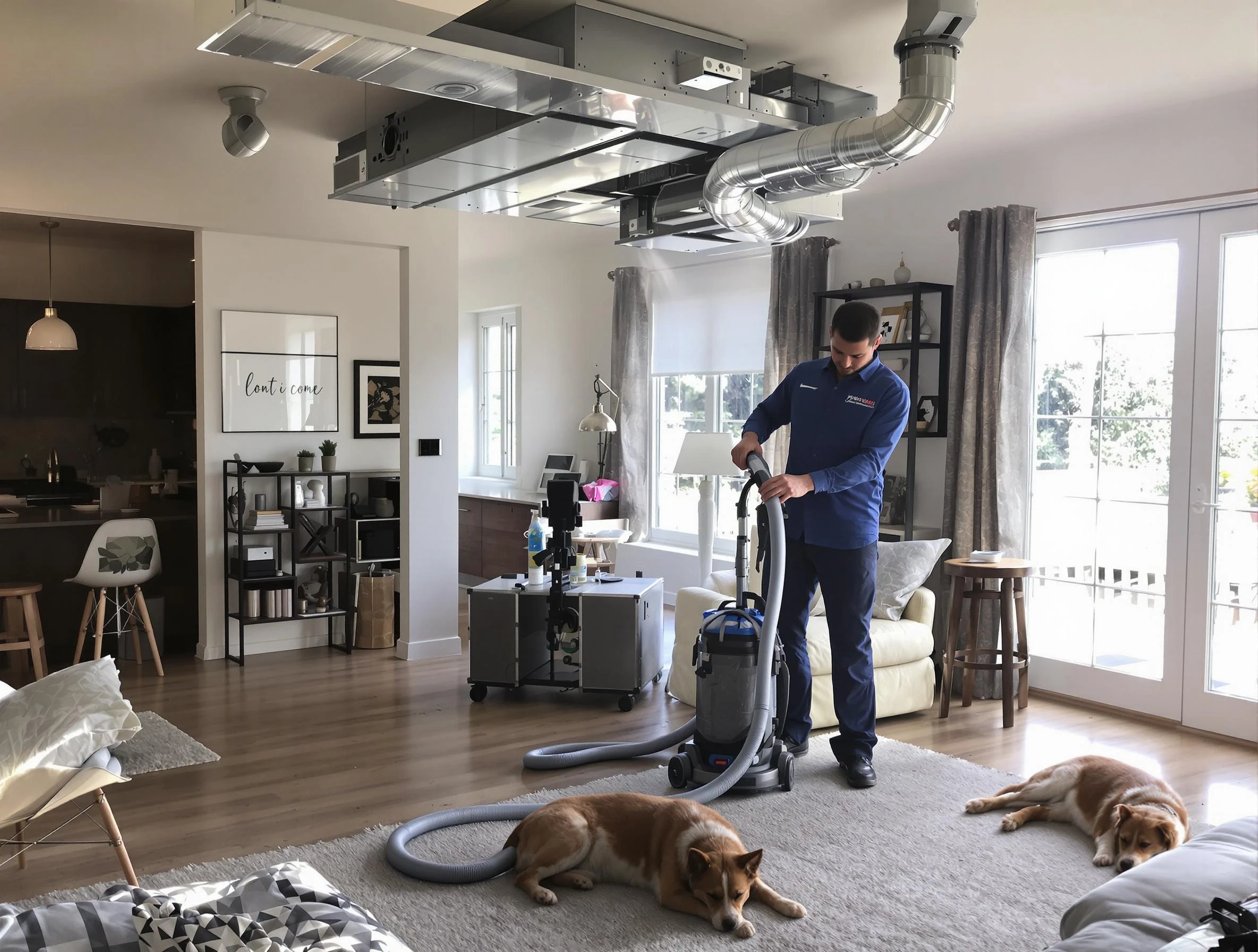 Loveland Air Duct Cleaning technician performing detailed indoor duct cleaning for improved air quality in Loveland